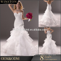 2016 new style alibaba organza 36cm cascading ruffle wedding dress